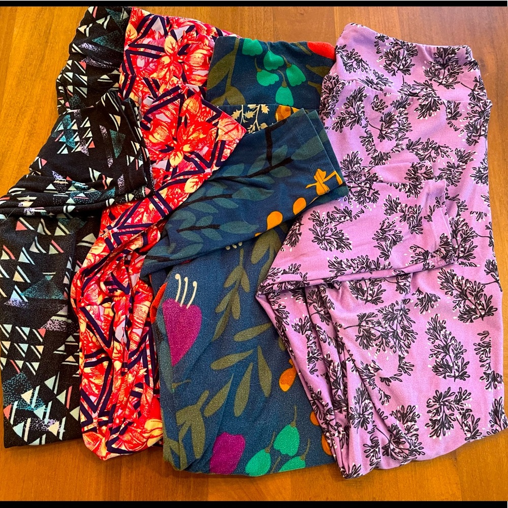Lularoe One Size Leggings, set of 4